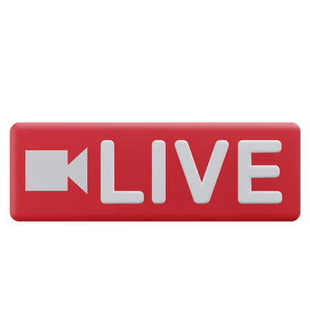 Live Button  3D Icon