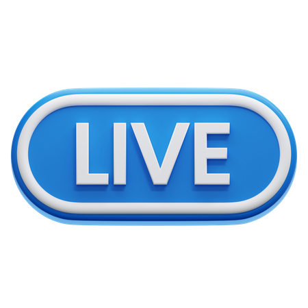 Live Button  3D Icon