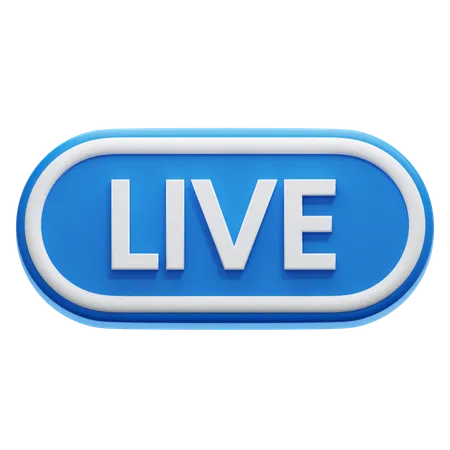 Live Button  3D Icon