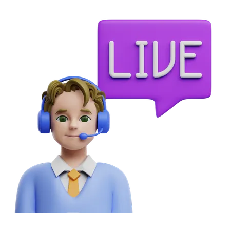 Live-Chat  3D Icon