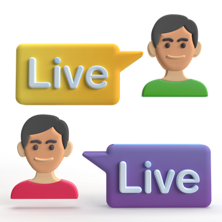 Live-Chat  3D Icon