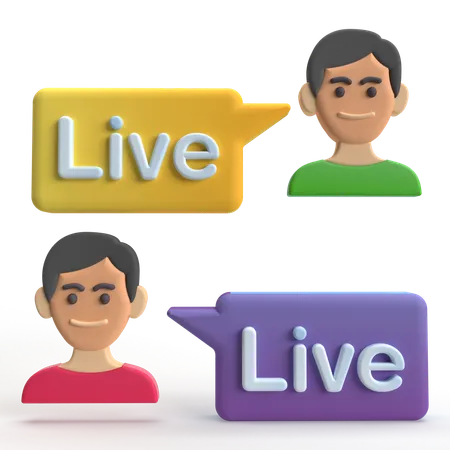 Live-Chat  3D Icon