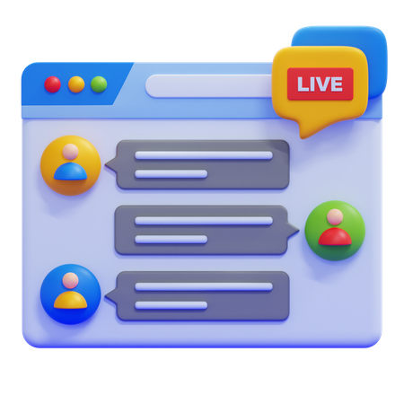 실시간 채팅  3D Icon