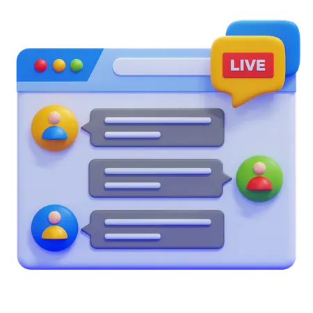 실시간 채팅  3D Icon