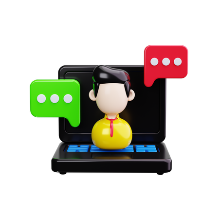 Live Chat  3D Icon