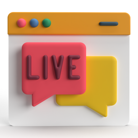 Live Chat  3D Icon