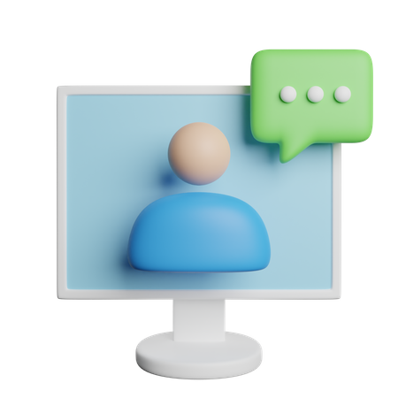 Live Chat  3D Icon