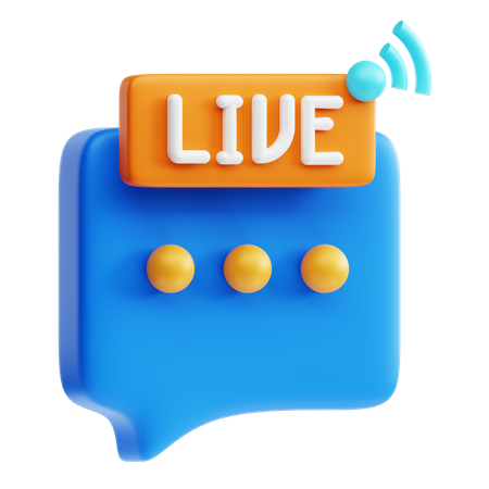 Live Chat  3D Icon