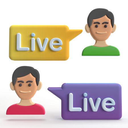 Live Chat  3D Icon