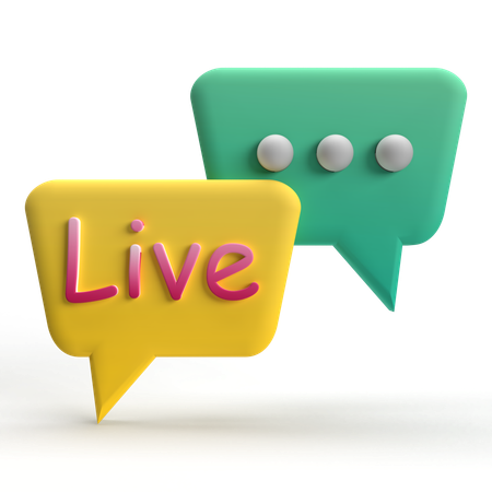 Live Chat  3D Icon