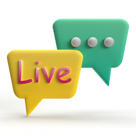 Live Chat  3D Icon