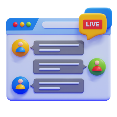 Live Chat  3D Icon