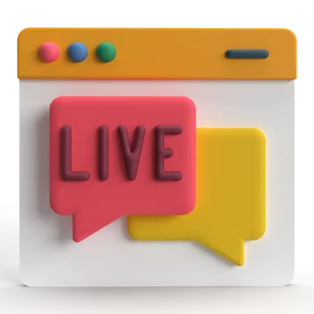 Live Chat  3D Icon