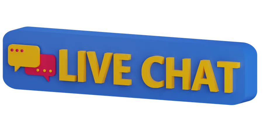 Live Chat Button  3D Icon