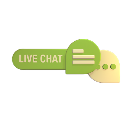 Live Chat Button  3D Icon