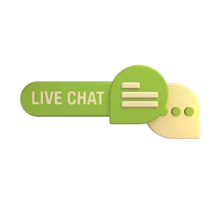 Live Chat Button  3D Icon