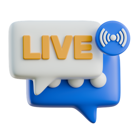 Live-Chat-Übertragung  3D Icon