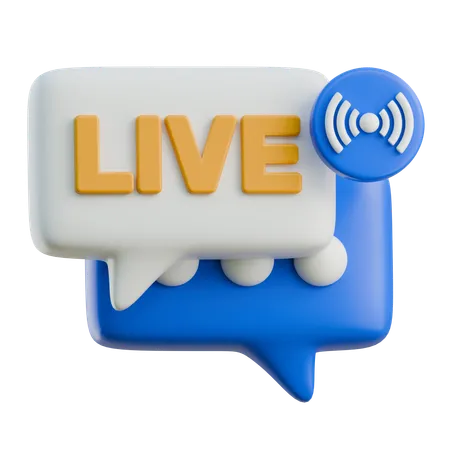 Live-Chat-Übertragung  3D Icon