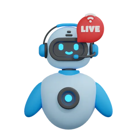 Live Chatbot Illustration 3D Icon
