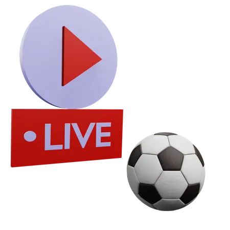 Live Football Match  3D Icon