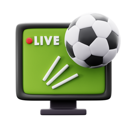 Live Football Match  3D Icon