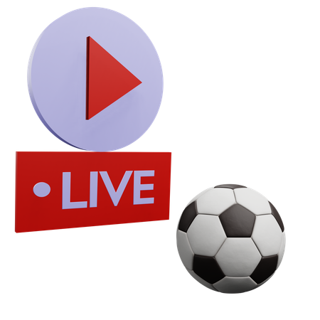 Live-Fußballspiel  3D Icon