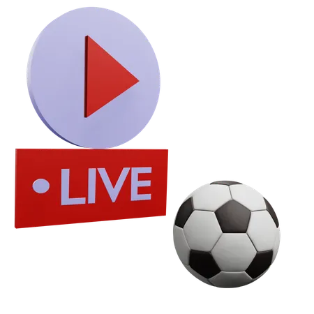 Live-Fußballspiel  3D Icon