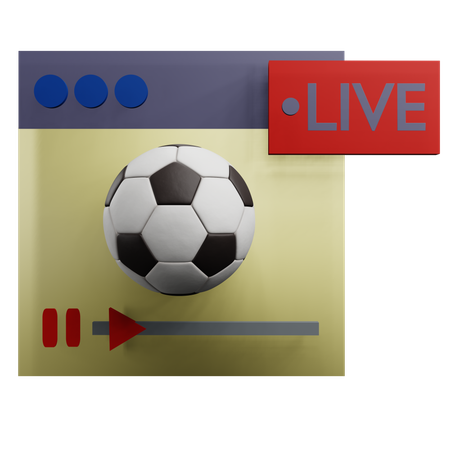 Live-Fußballspiel  3D Icon