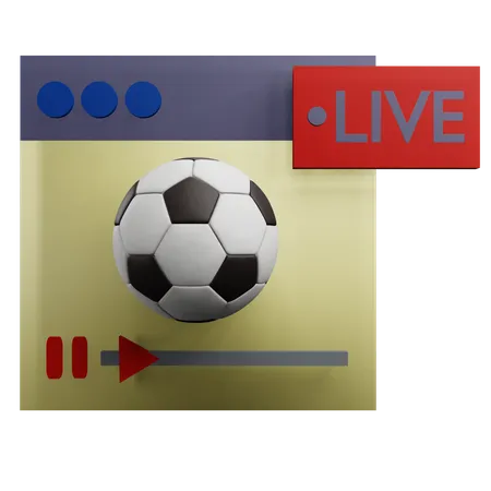 Live-Fußballspiel  3D Icon