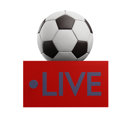 Live-Fußballspiel  3D Icon