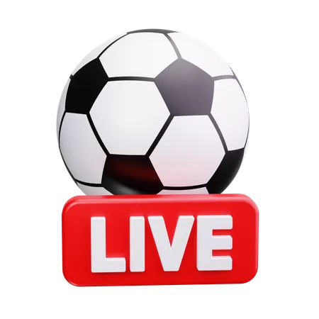 Live-Fußballspiel  3D Icon