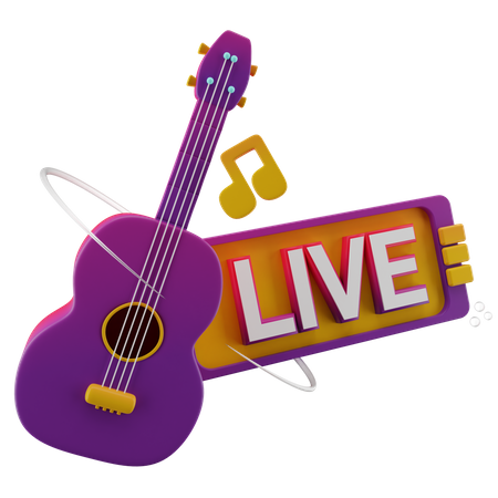 Live Guitar Show 3D Icon