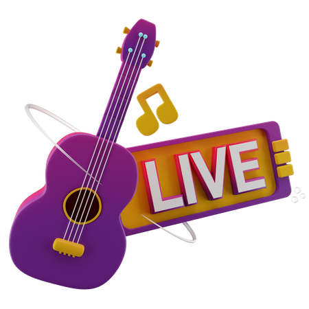 Spectacle de guitare en direct  3D Icon