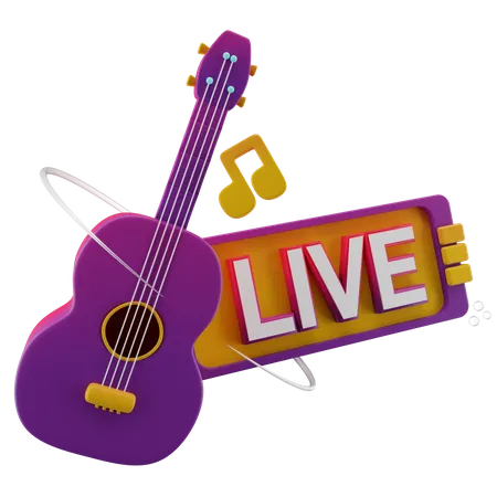 Spectacle de guitare en direct  3D Icon