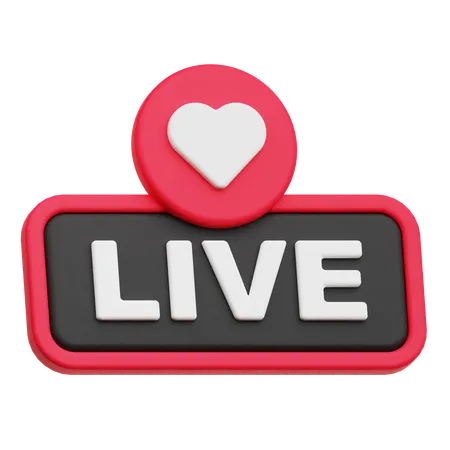 Live Love  3D Icon