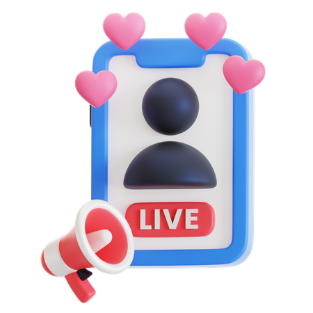 LIVE MARKETING  3D Icon