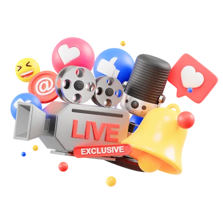 Live Marketing  3D Icon