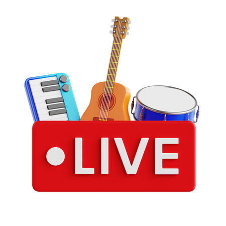 Live Music  3D Icon