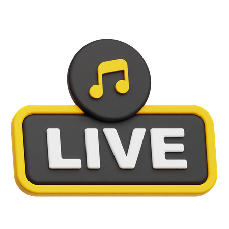 Live Music  3D Icon