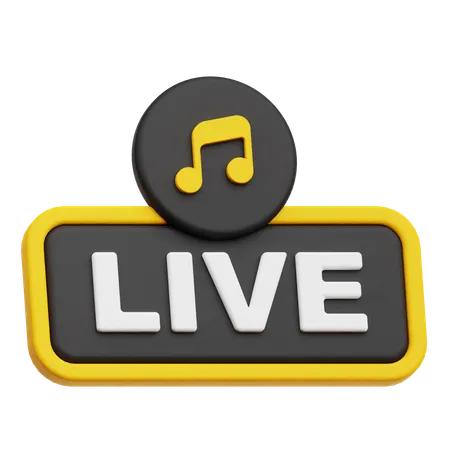 Live Music  3D Icon