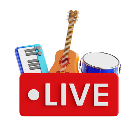 Live Music  3D Icon