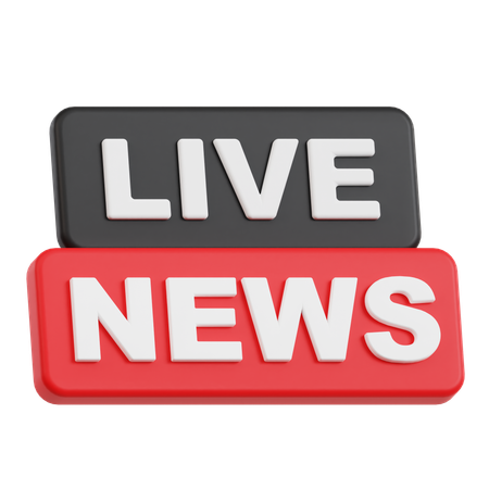 Live News  3D Icon