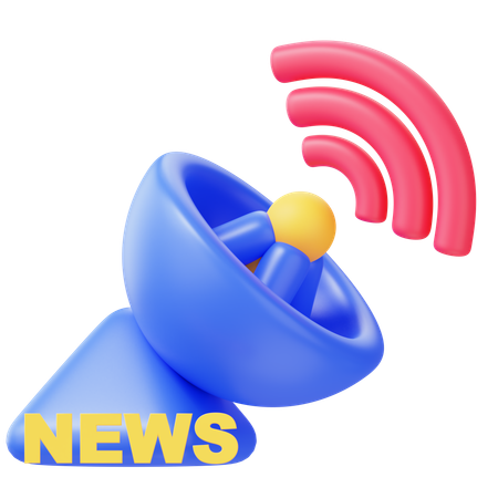 Live News  3D Icon