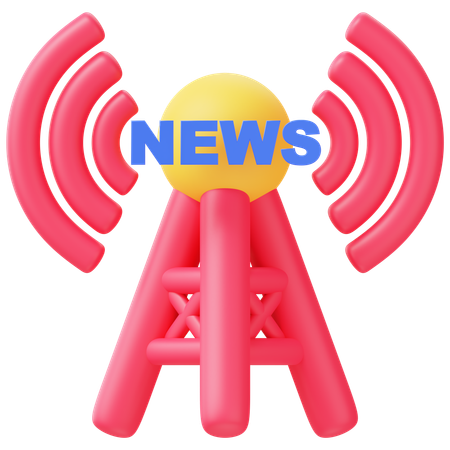 Live News  3D Icon