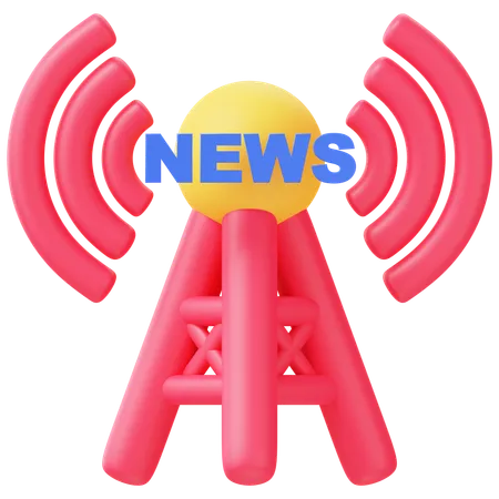 Live News  3D Icon