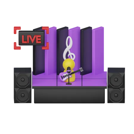 Live Performance 3 D Icon 3D Icon