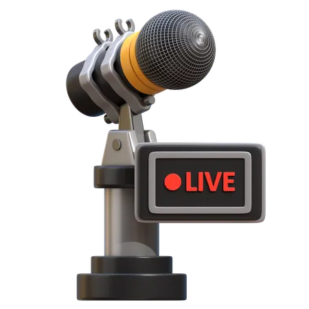 Live-Podcast  3D Icon