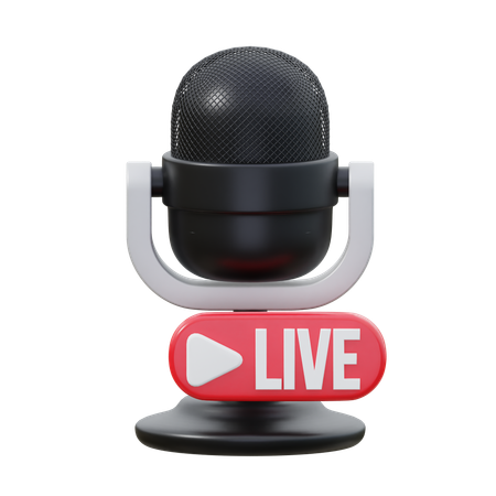 Live-Podcast  3D Icon