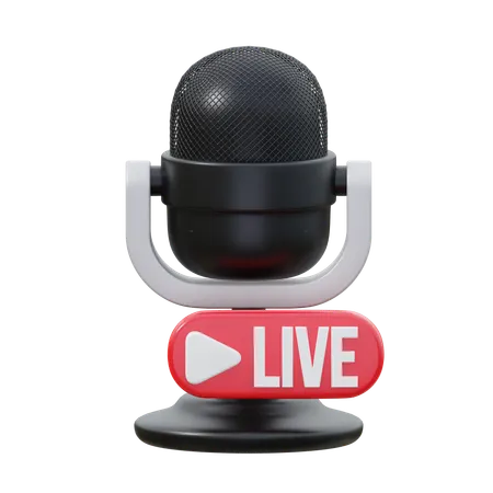 Live-Podcast  3D Icon