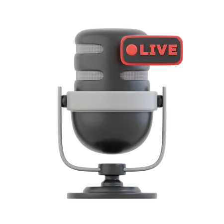 Live-Podcast  3D Icon